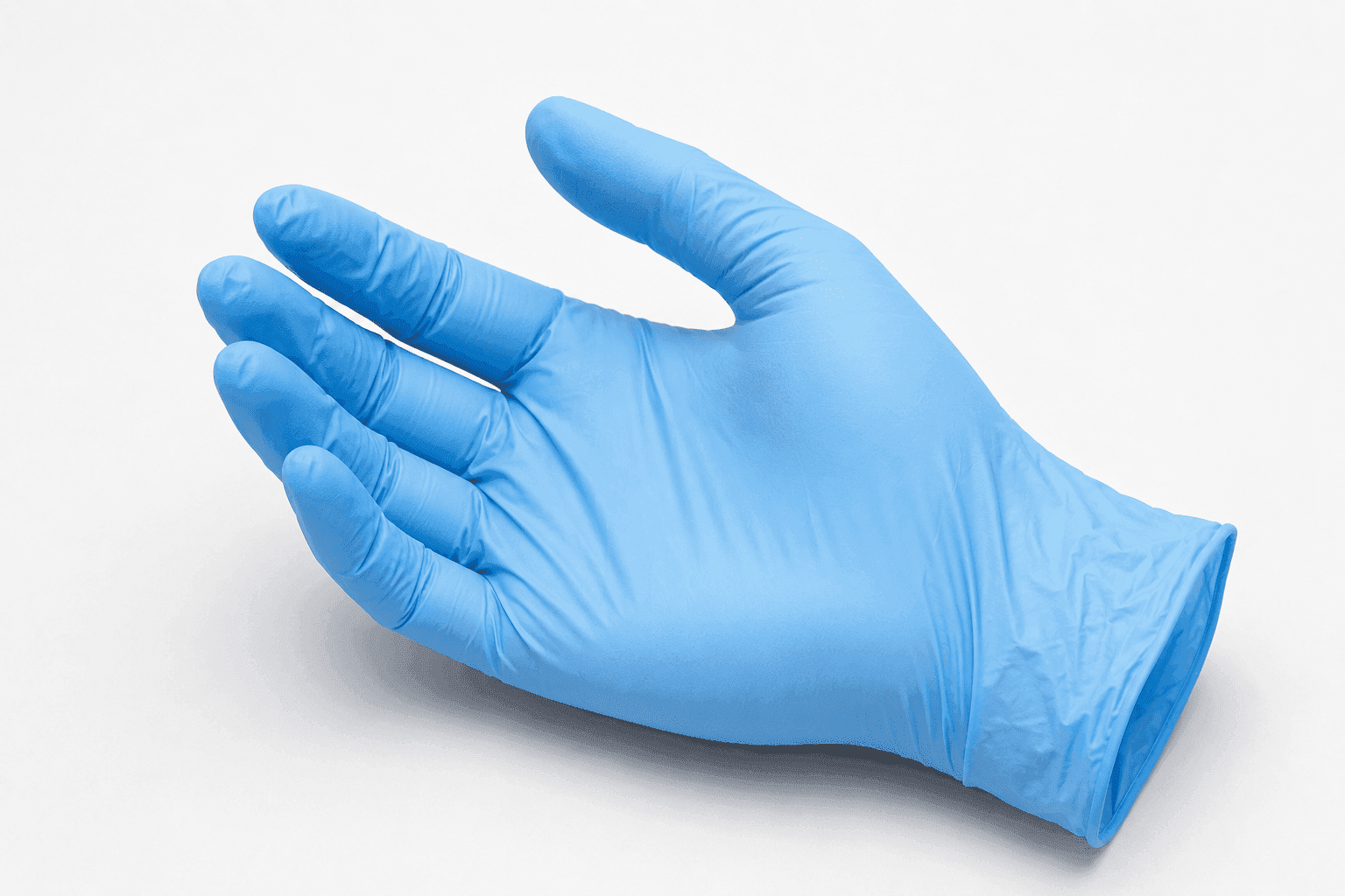 Перчатки нитриловые смотровые Foxy Gloves неопудренные. 3,5гр. Размеры: XL, S, M, L.. Голубые.